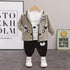 Spring and Autumn Boys Hooded Long Sleeve Zipper Shirt Set of Three